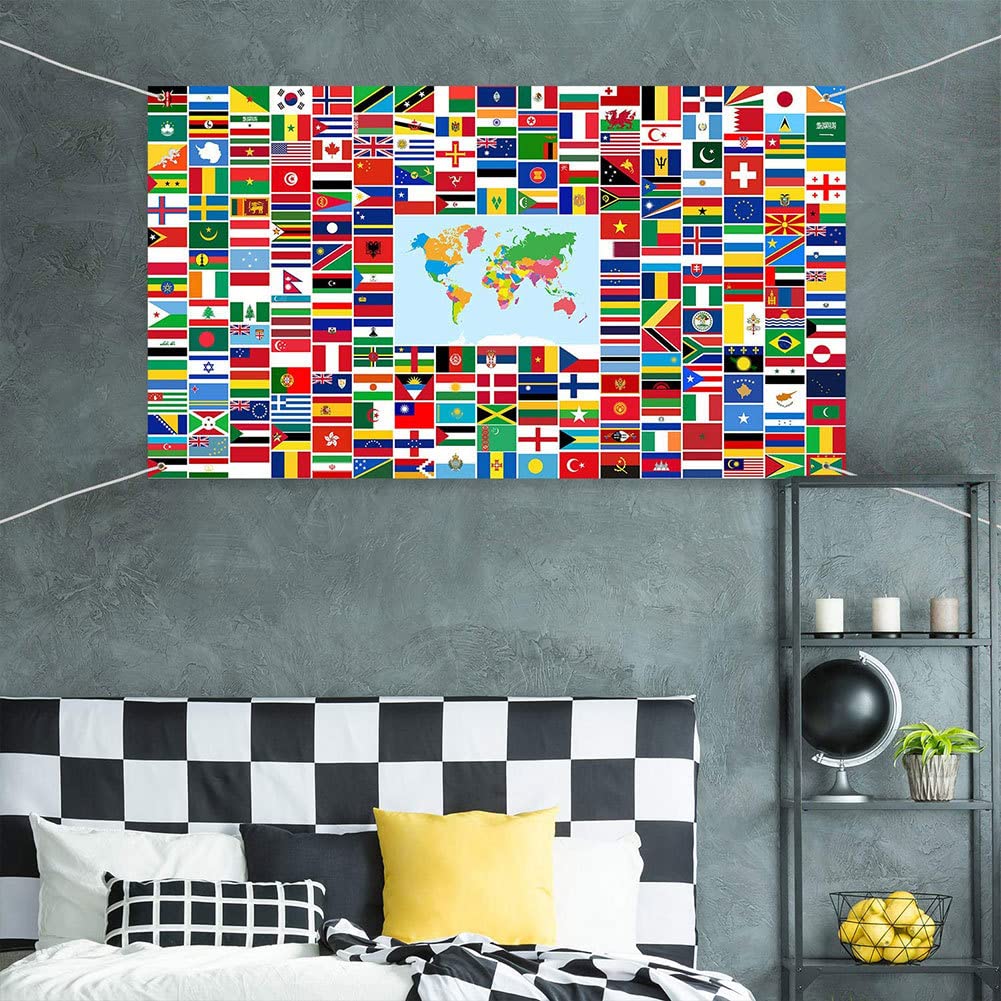 Amazon.co.jp: 世界の国旗のタペストリー - 世界の 3 x 5 FT 国旗