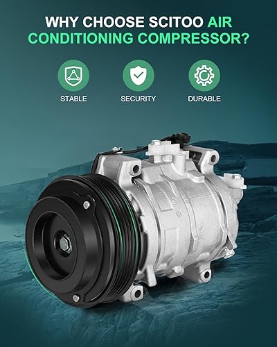 Vista 68 de SCITOO Compresor de CA apto para H-onda Prelude 2.2L 2001 para H-onda Civic para A-cura EL 1.7L 1997 1998 1999 2000 2001