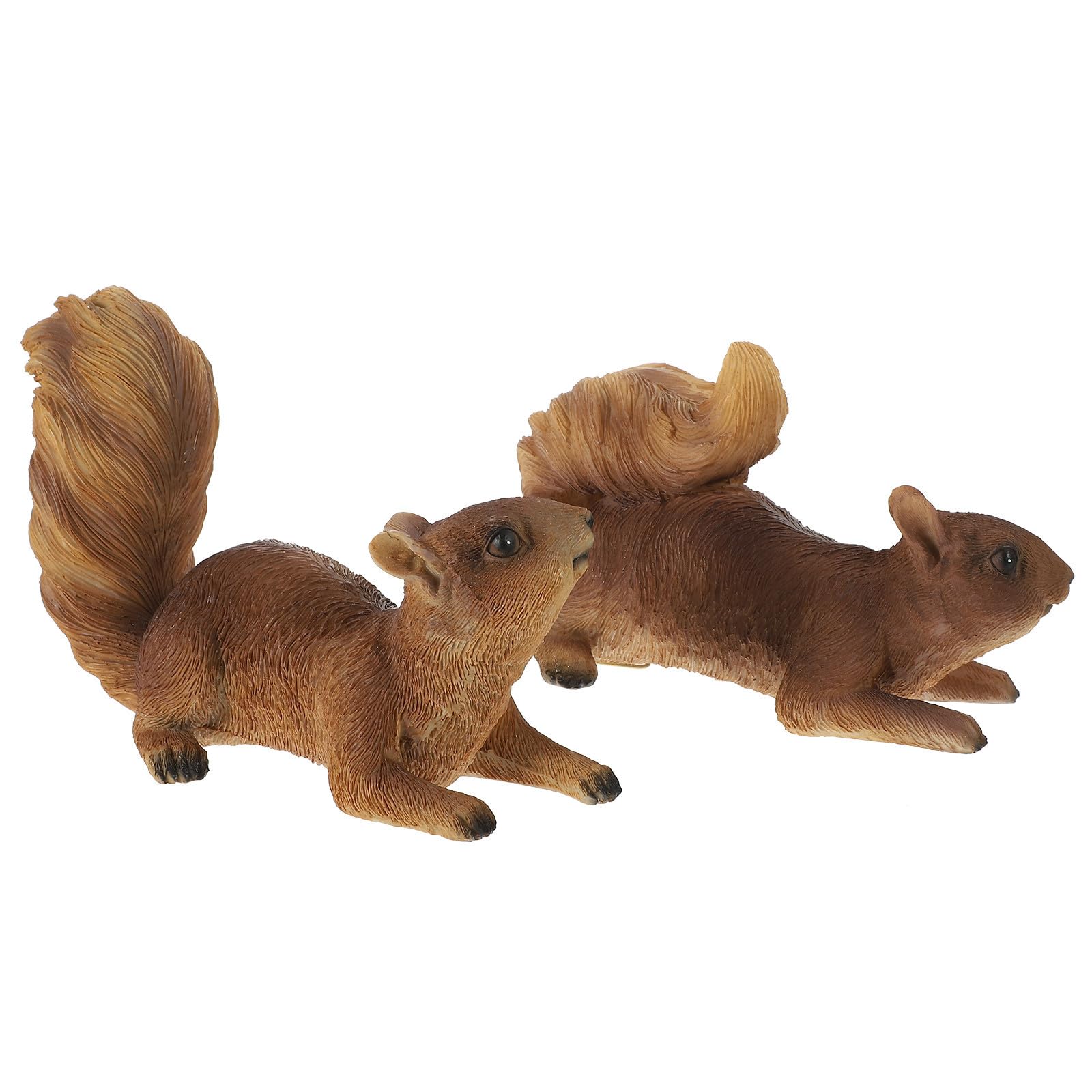 Kisangel 2 Pièces Statue Écureuil Réaliste Résine pour Décoration Extérieure Sautoir pour Arbre ou Mur Décor Automnal Jardins Patios et Cour de Maison pour Cadeau ou Décoration Hôte
