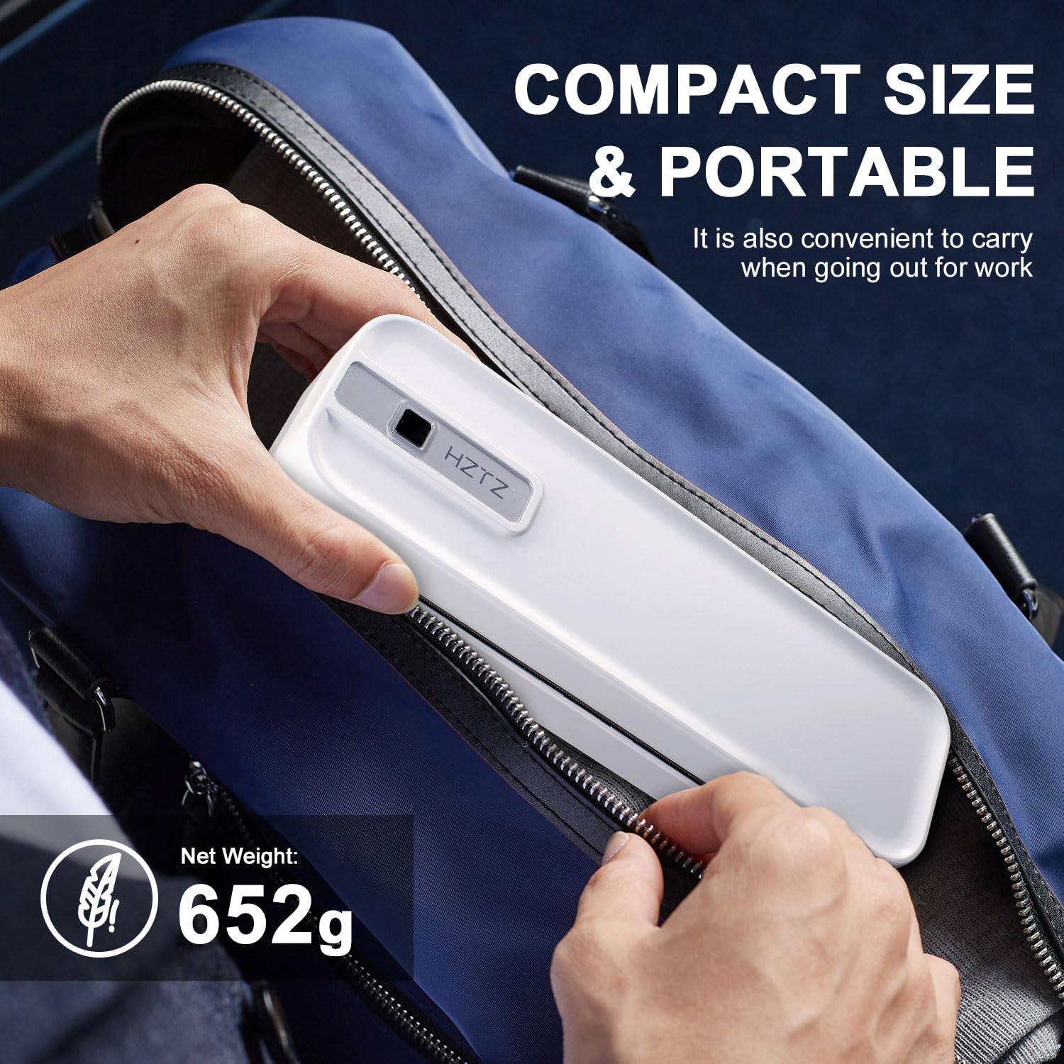 Impresora Portátil Inalámbrica, Impresora Térmica de Viaje, Impresión sin Tinta Bluetooth & USB Soporte de Impresora A4/A5 Papel Térmico, Compatible con Android & iOS Teléfono/Laptop White