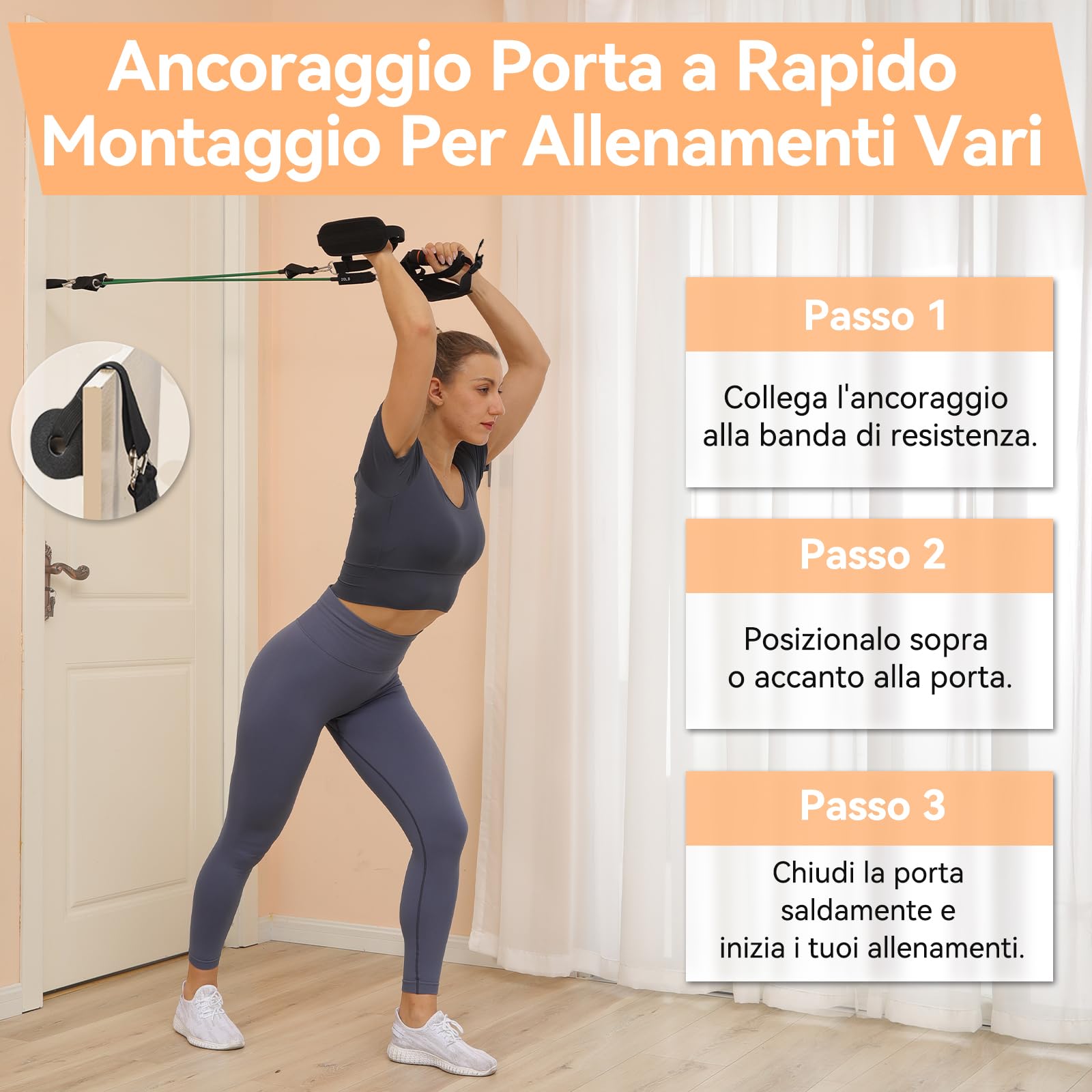 Pilates Bar Migliorato, Kit Pilates Bar di Hommie Con 6 Fasce di Resistenza Fitness (20/40/50 Lbs), Barra Pilates Fitness Staccabile Adatta per Esercizi Fitness, Yoga, Allenamento per Glutei Squat