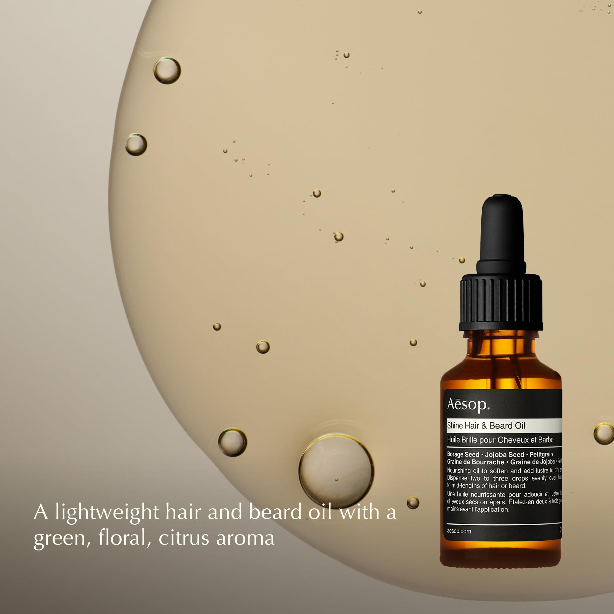 Aesop Shine Hair and Beard Oil – Silicone-Free Moisturizing Oil