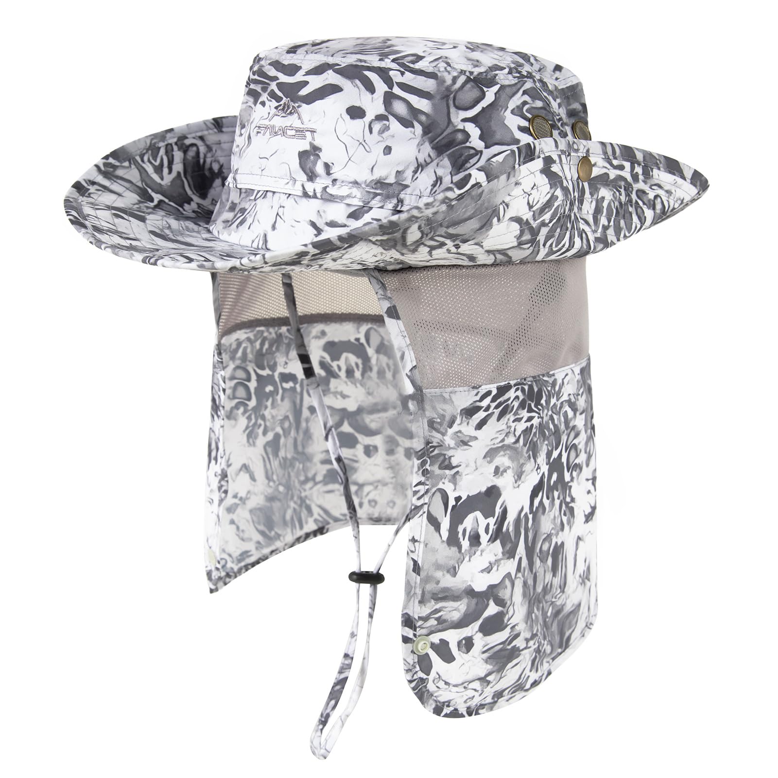 TOP-EX UVCoolix™ - Sombreros de sol refrescantes para hombres y mujeres con protección para el cuello, UPF 50, ala ancha, protección UV, sombrero Boonie para senderismo, safari, impermeable