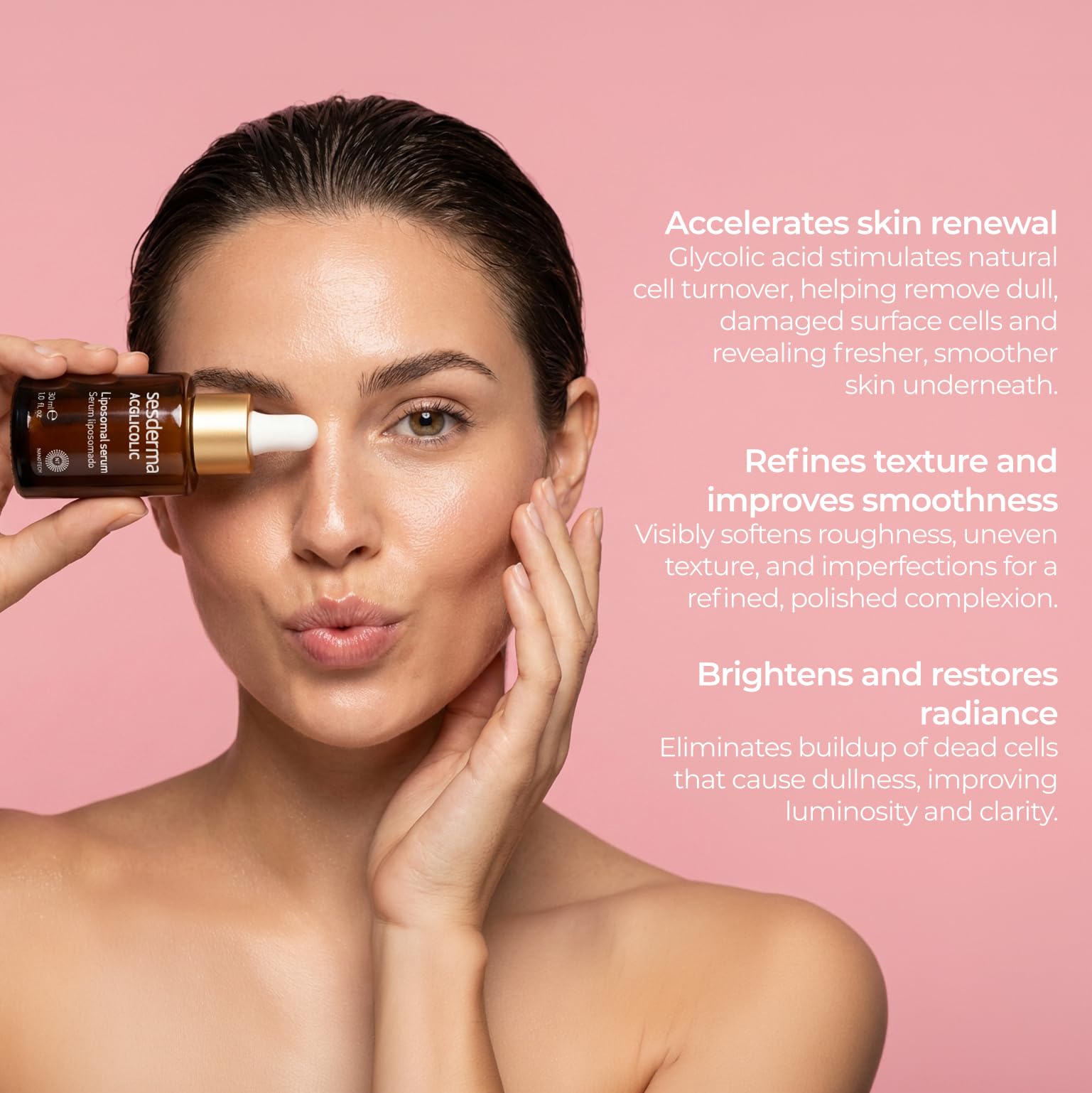 Sesderma ACGLICOLIC Facial Liposomal Serum | Anti-Aging | Hydration, 1 fl oz