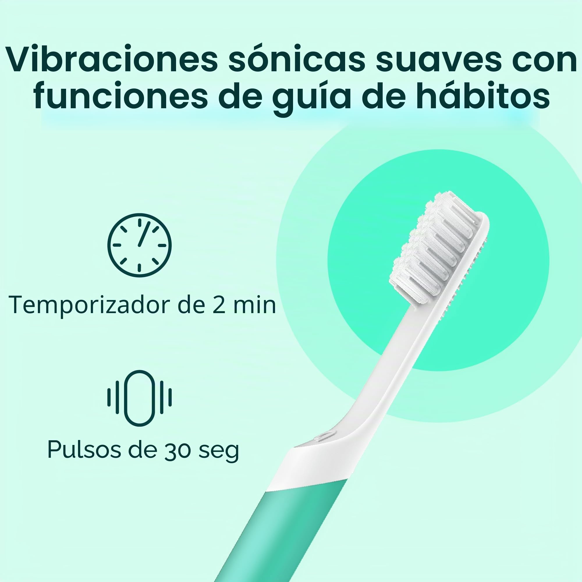 Quip Cepillo de dientes sónico para adultos, cepillo de dientes eléctrico temporizado con tapa, cabezal de cepillo reemplazable, cerdas suaves, mango de plástico, duración de la batería de 3 meses,