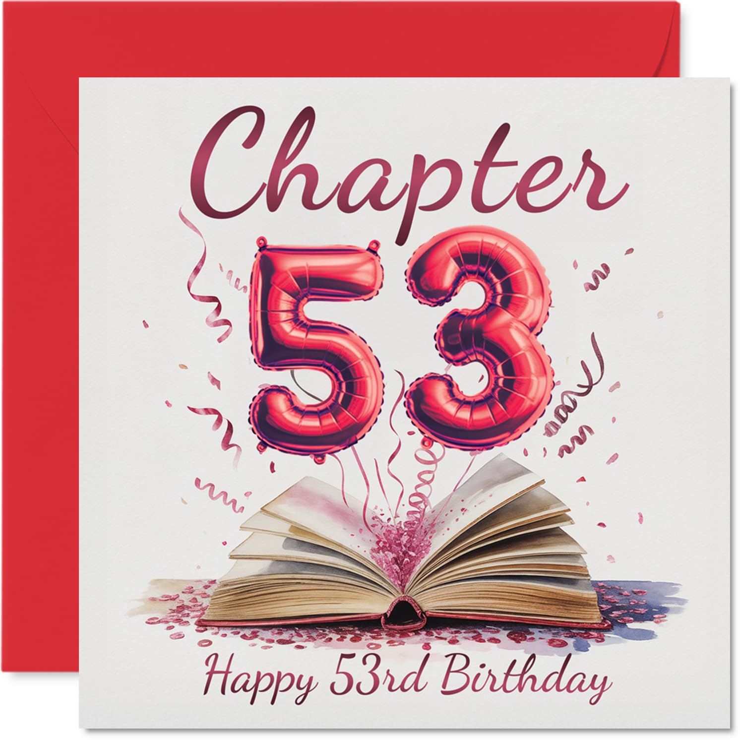53rd Birthday Cards for Men Women - Start of Another Chapter - Happy Birthday Card for 53 Year Old Man Woman Colleague Dad Nan Nanny, 145mm Bday Greeting Cards
