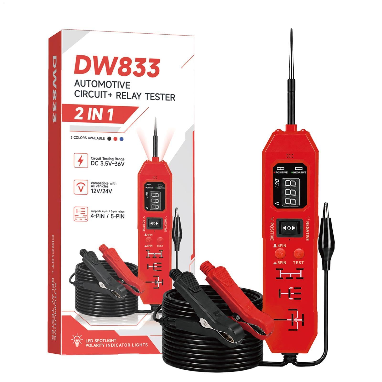 Tester obwodu przełączającego przekaźnika 12 V 24 V precyzyjne elektryczne
