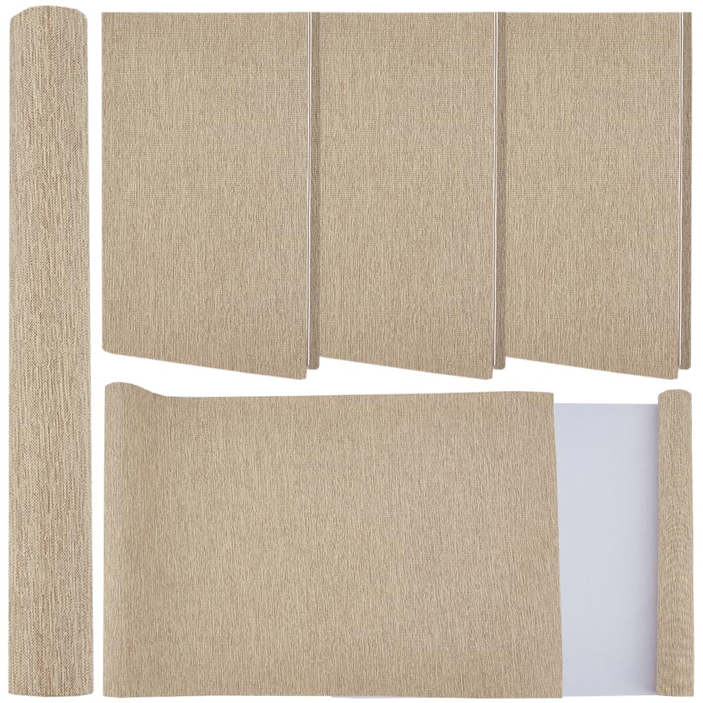 CRASPIRE 51 x 11.8 Inch Book Binding Cloth Book Cover Fabric Polyester Linen Woven Surface Paper Backed BurlyWood Bookcover for Books Album Scrapbooking Archival DIY Covering Bookbinding Protector
