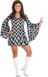 Women's Disco Costume | 70s Outfit For Halloween and Dress Up Play Pretend | Adult Groovy Dress - Buy now