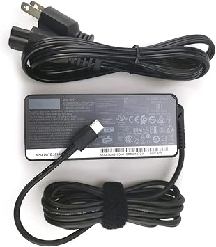 Lenovo Compatible Laptop AC Adapter, 65W Max PC Charger Type-C, 45W Compatible USB-C Computer Power Adapter for ThinkPad/IdeaPad/Yoga