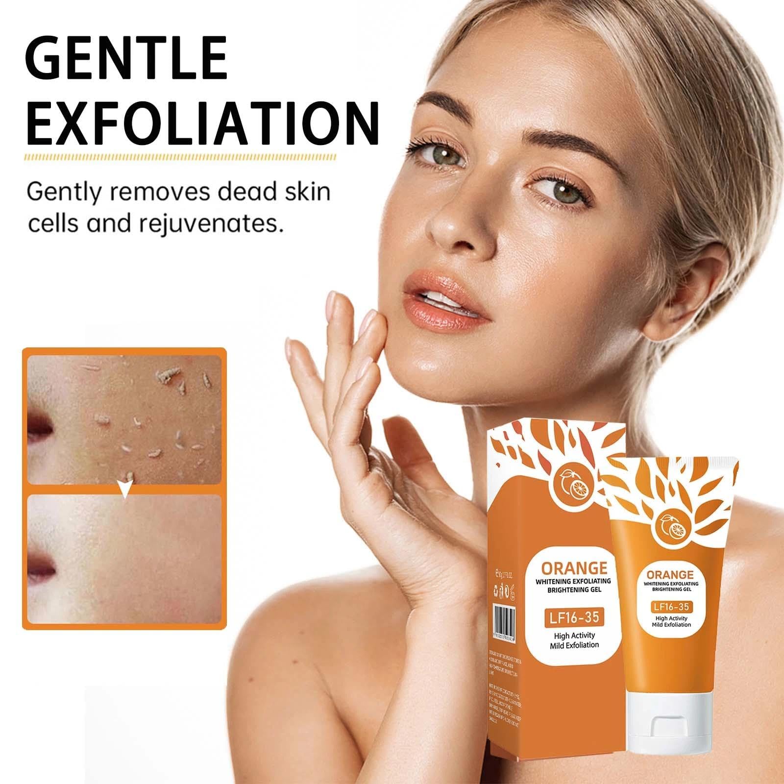 Orange Peeling Gel - Deep Exfoliating Cleanser for Face and Body Gentle yet Effective Radiant Skin Scrub with Orange Bubble Formula - Image 2