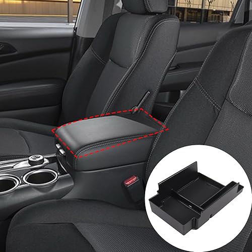 Miniatura 9 de Bandeja de almacenamiento para consola central para 2022 2023 Nissan Pathfinder, caja de almacenamiento, organizador de bandeja de teléfono,