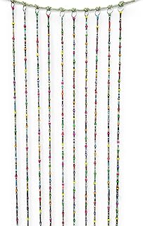Mango Gifts Bohemian Hippie Beaded Curtain for Doorways Multicolour Glas...