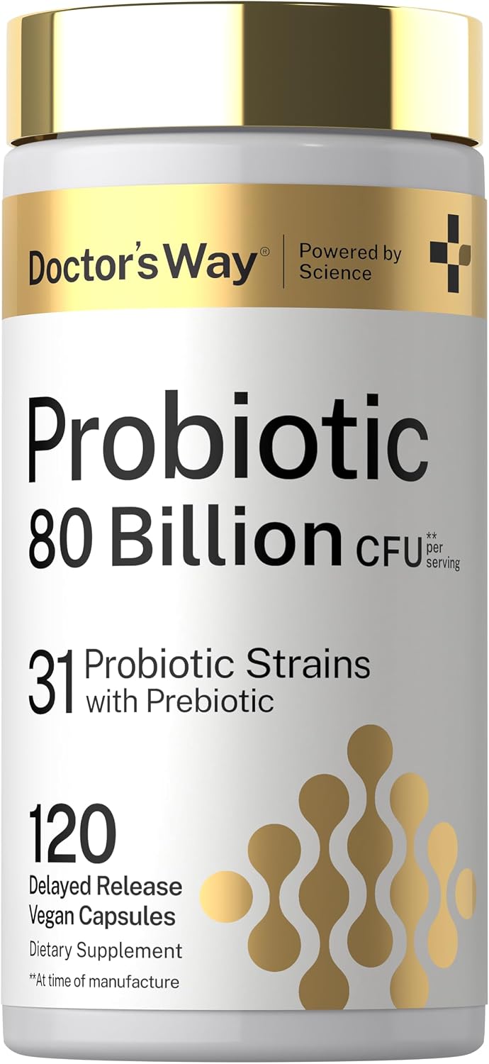 Doctor's Way Probiotic for Women and Men | 80 Billion CFU | 120 Capsules
