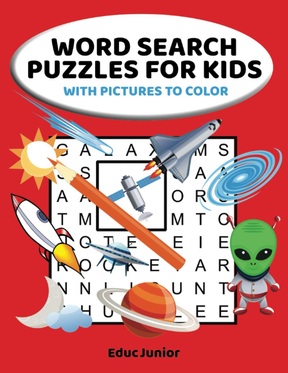 Word search puzzles for kids with pictures to color