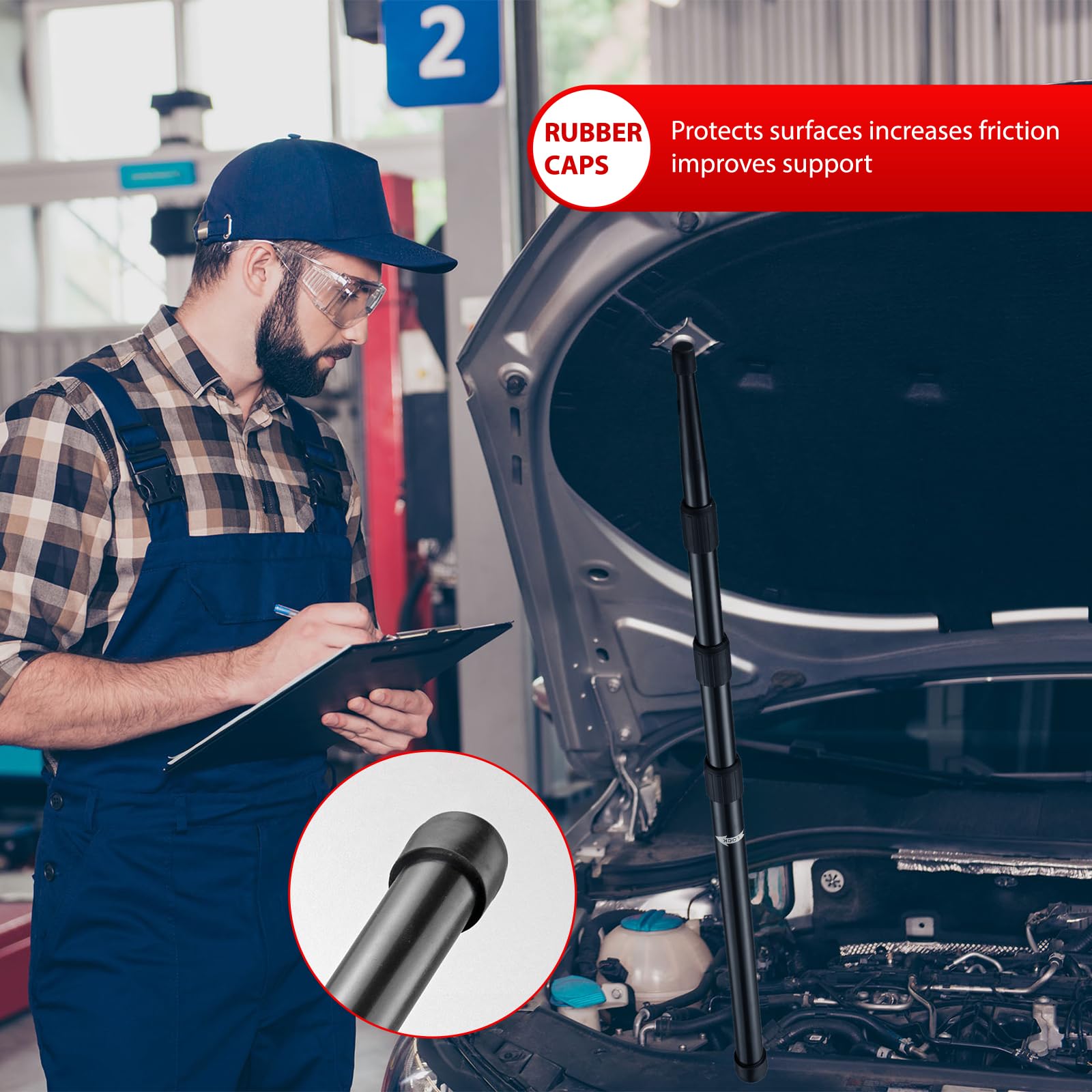 Telecoping Prop Rods Snapklik.com : Telescoping Hood Prop Rod, 20 To 43 Inch Engine Support ...