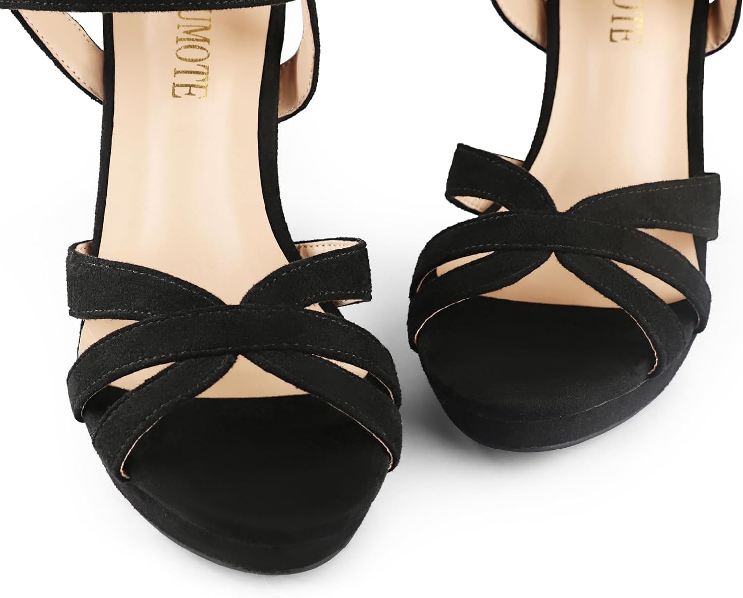 MERUMOTE Women's Open Toe Chunky High Heels Ankle Strap Platform Pump Shoes Buckle Party Sandals - Image 4