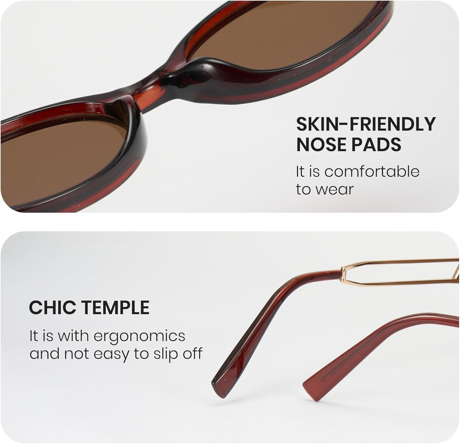 Cyxus Sunglasses for Women Men Trendy Sunglasses UV Protection for Outdoor 1246 - Image 2