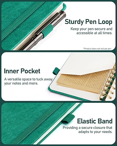 Miniatura 6 de WEMATE Libro de contraseñas en espiral con pestañas alfabéticas, pequeño libro de contraseñas para personas mayores, cuaderno de contraseñas de