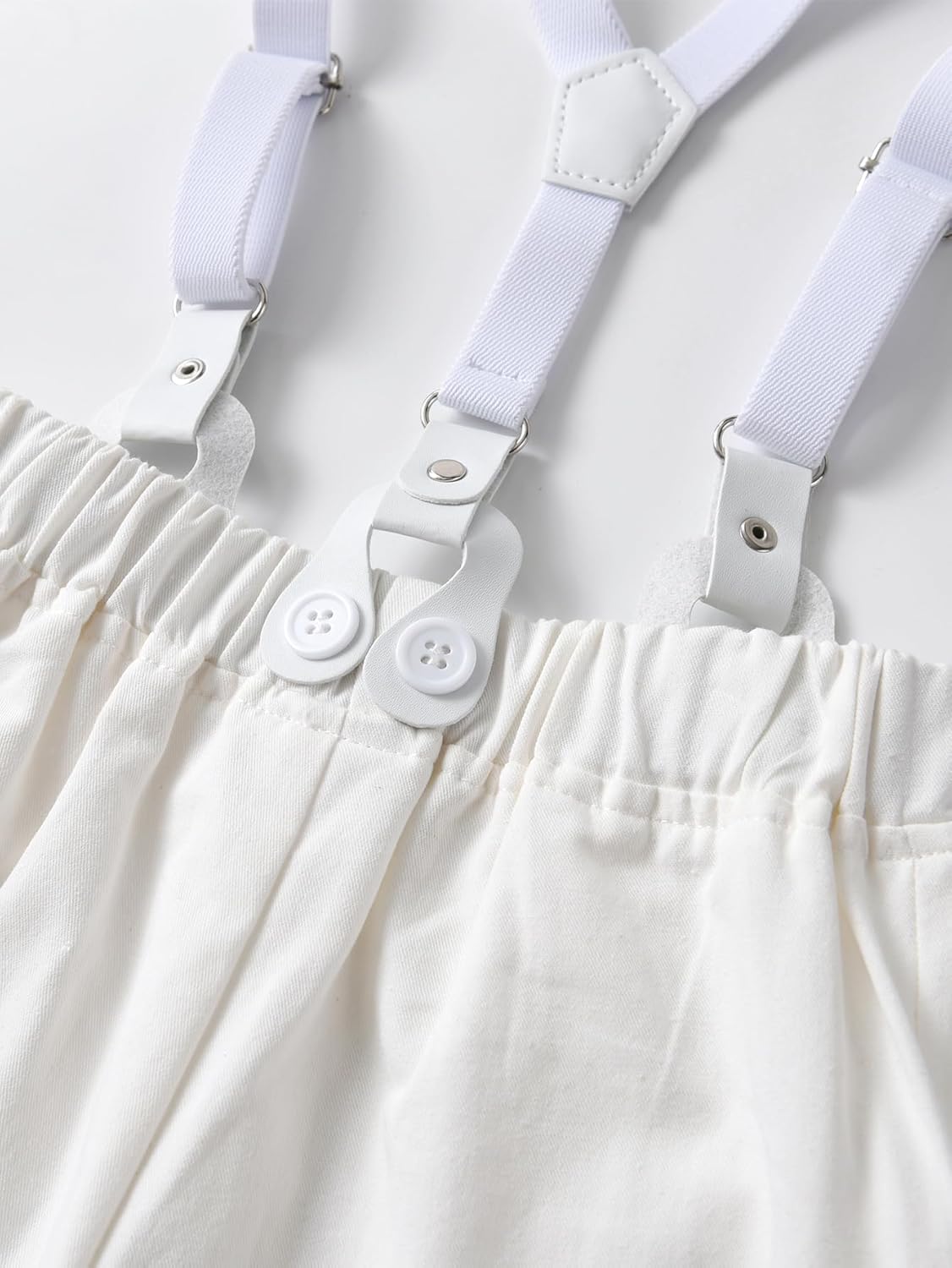 Boarnseorl Baby Boys Pants Sets,Infant Shirt+Pants+Bow Tie+Vest+Suspenders+Boutonniere,Toddler Little Kids Outfits - Image 7