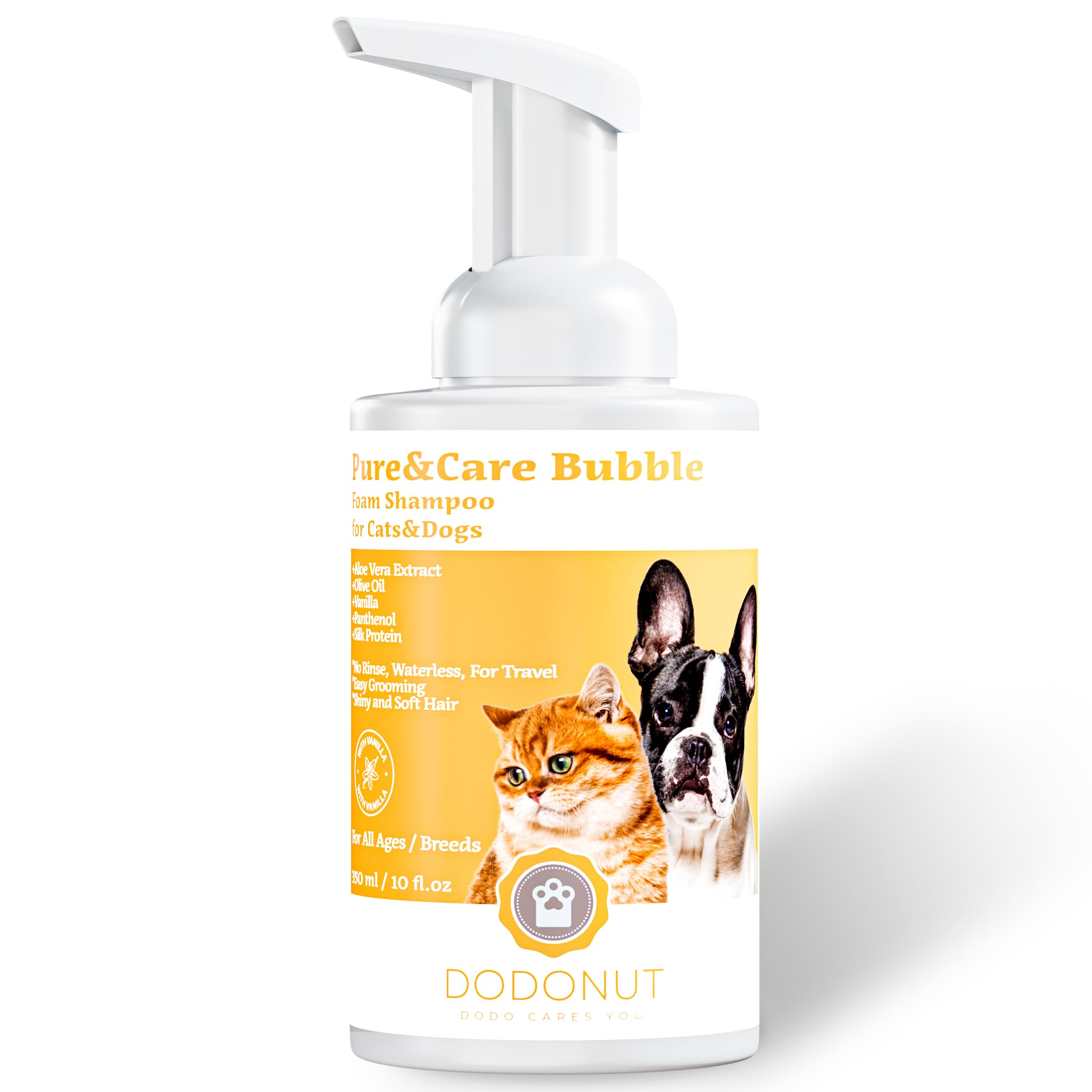 Pure&Care Bubble Kedi ve Köpek Kuru Köpük Şampuan, 350 ML