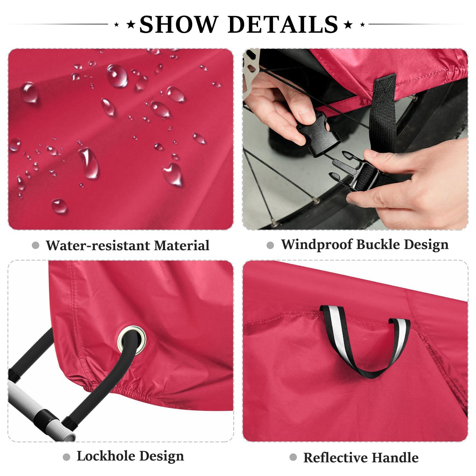Housse de vélo d'extérieur imperméable avec trous de verrouillage - Protection contre la poussière, la pluie, la neige, les UV - Convient à la plupart des vélos de route Cobertor Para Motocicleta