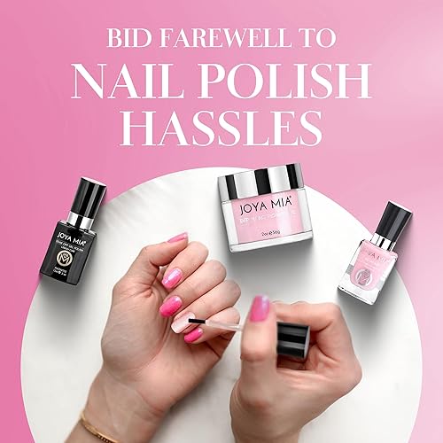 Miniatura 7 de JOYA MIA Esmalte de gel en polvo profesional y laca de uñas a juego. Arte de uñas de larga duración, simplemente aplica, fácil de remojar en frascos