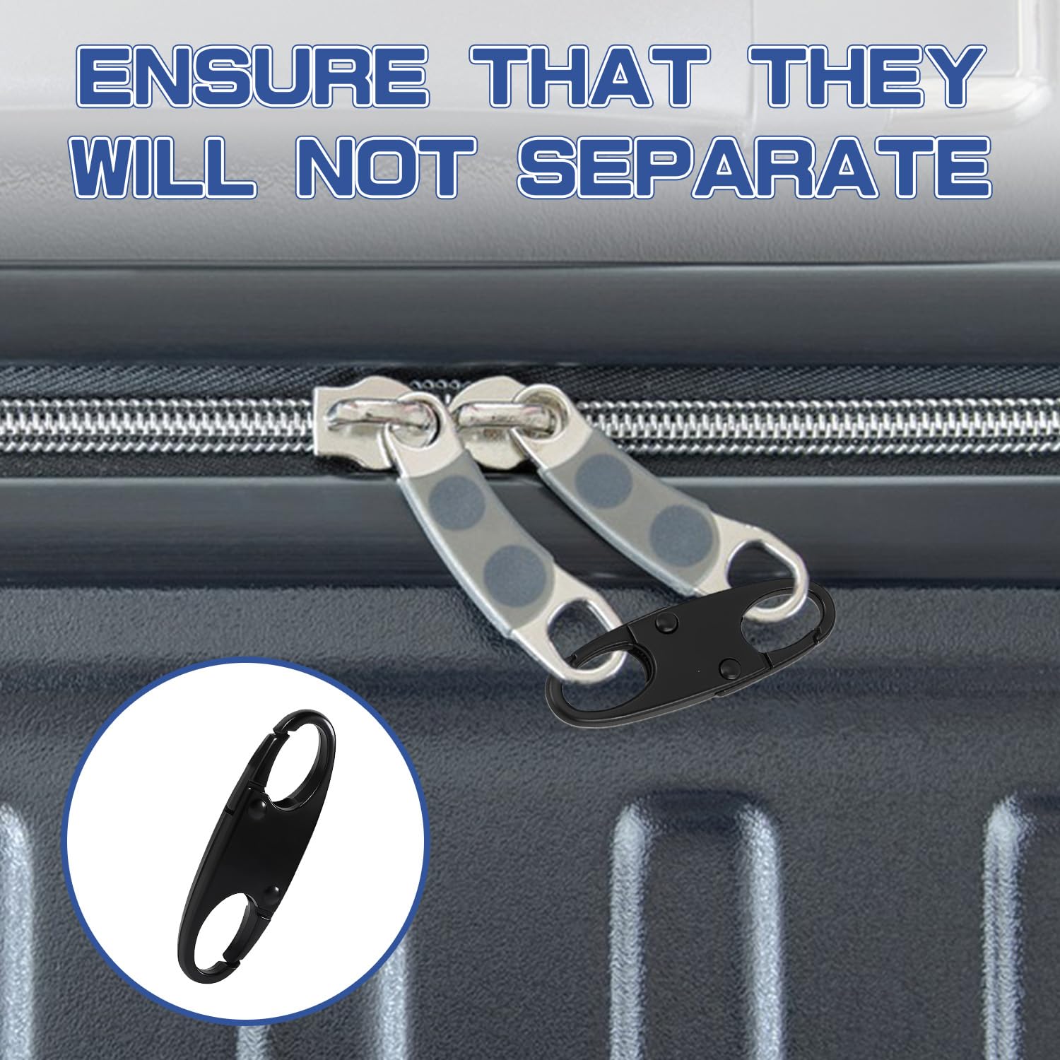 Paquete de 8 Clips con Cremallera pequeños en Forma de S | Mini mosquetón antirrobo de Doble Cara para Bloqueo de Cremalleras de Mochilas, Camping, Pesca, Viajes y Deportes al Aire Libre