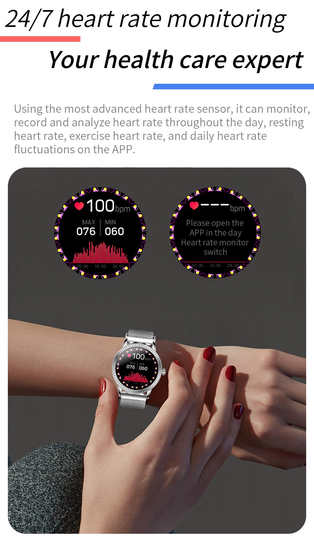 DCU TECNOLOGIC Jewel smartwatch smart watch lega di zinco ultra leggera e sottile touch screen da 1,08" alta definizione ips colore argento