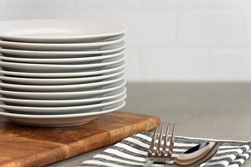 Miniatura 4 de 10 Strawberry Street Plato redondo para aperitivos de catering de 6 pulgadas, juego de 12, blanco