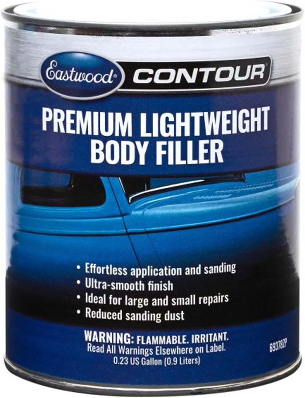 Eastwood Contour Premium Lightweight Automotive Body Filler | Light Weight Quik Dry Formula Body Fillers For Cars | Easy Spread and Effortless Clog-Free Sanding For Car Scratches, Holes & Dents | 0.9L