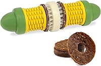 Vista 1 de PetSafe Busy Buddy Cravin' Corncob Dog Juguete masticable con anillo de golosinas Goma sin BPA Perro de mantequilla Rompecabezas interactivo