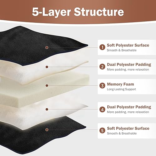 Miniatura 2 de Colchón de futón japonés tamaño matrimonial de 54 x 80 pulgadas, 2.5 pulgadas de grosor, plegable, almohadilla para dormir, relleno de espuma 25D