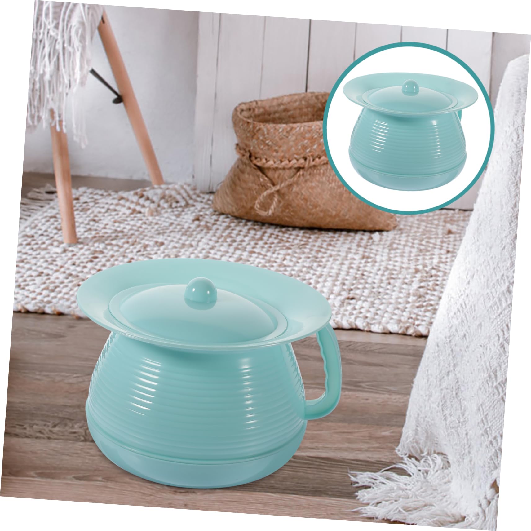 Healeved Vasino Water Bambini in Plastica per Uso Familiare, Orinatoio da Notte con Coperchio Facile da Pulire e Resistente alle Macchie, per Bambini
