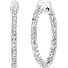 Houston Diamond District 1 to 10 carats Inside Out Diamond Hoop Earrings for Women Premium Collection
