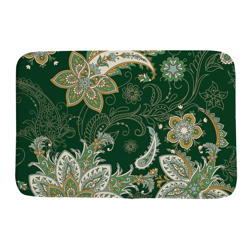 Tapis de bain velours corail haut de gamme motif fleur d'elfe