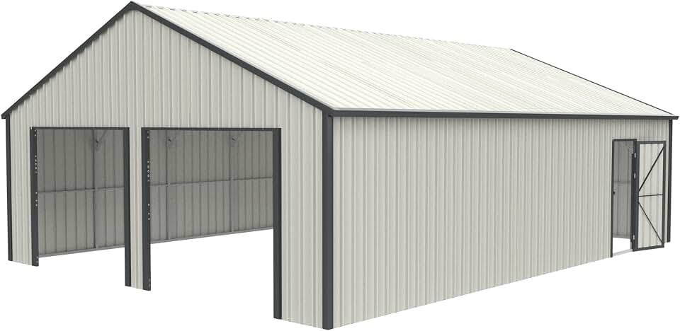 25 x 33 FT Double Garage Metal Shed with Side Entry Door