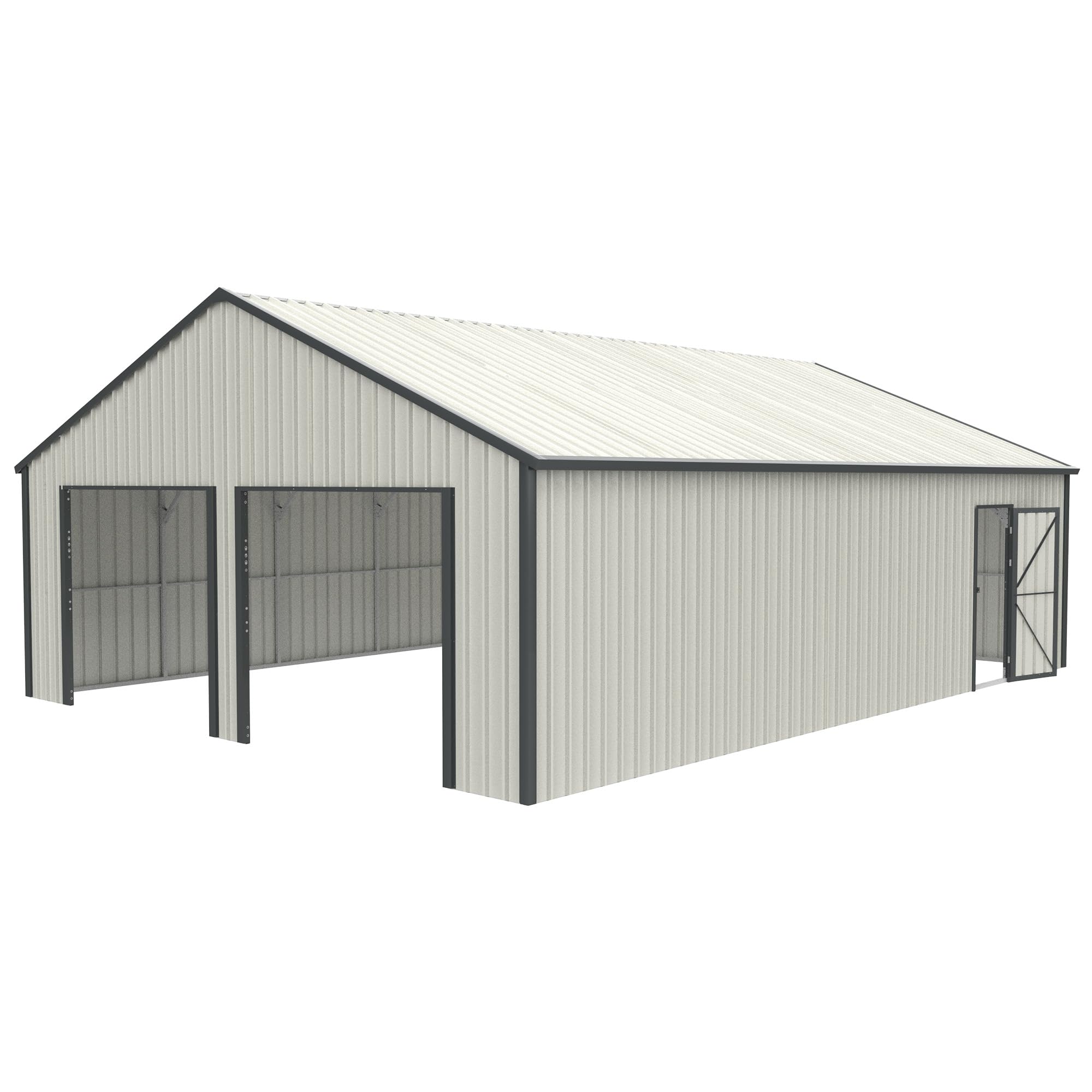 Amazon.com: 25 x 33 FT Double Garage Metal Shed with Side Entry Door