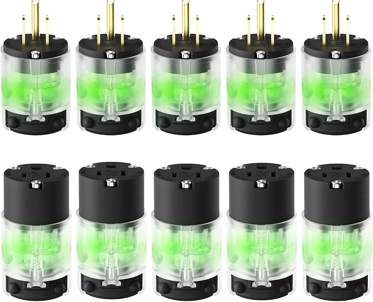5 Set Lighted Extension Cord Ends