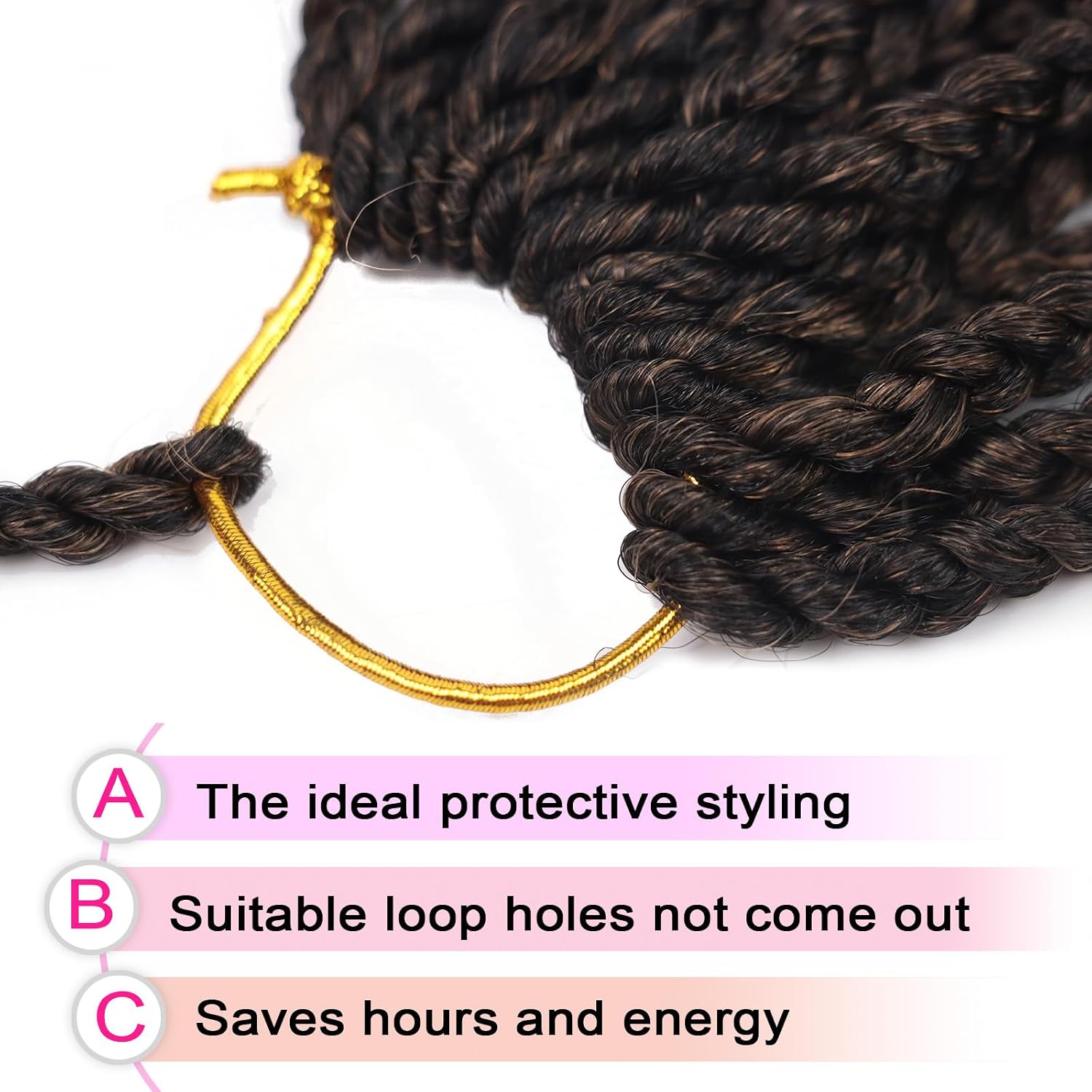 7 Packs Box Braids Crochet Hair for Black Women 24 Inch Crochet Goddess Box Braid Long Micro Crotchet Braids Pre Looped Braided and Loose Ends (T27)