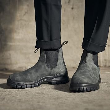 Blundstone LUG BOOT Side Gore Boots Unisex BS2238056 56: Rustic Black 10