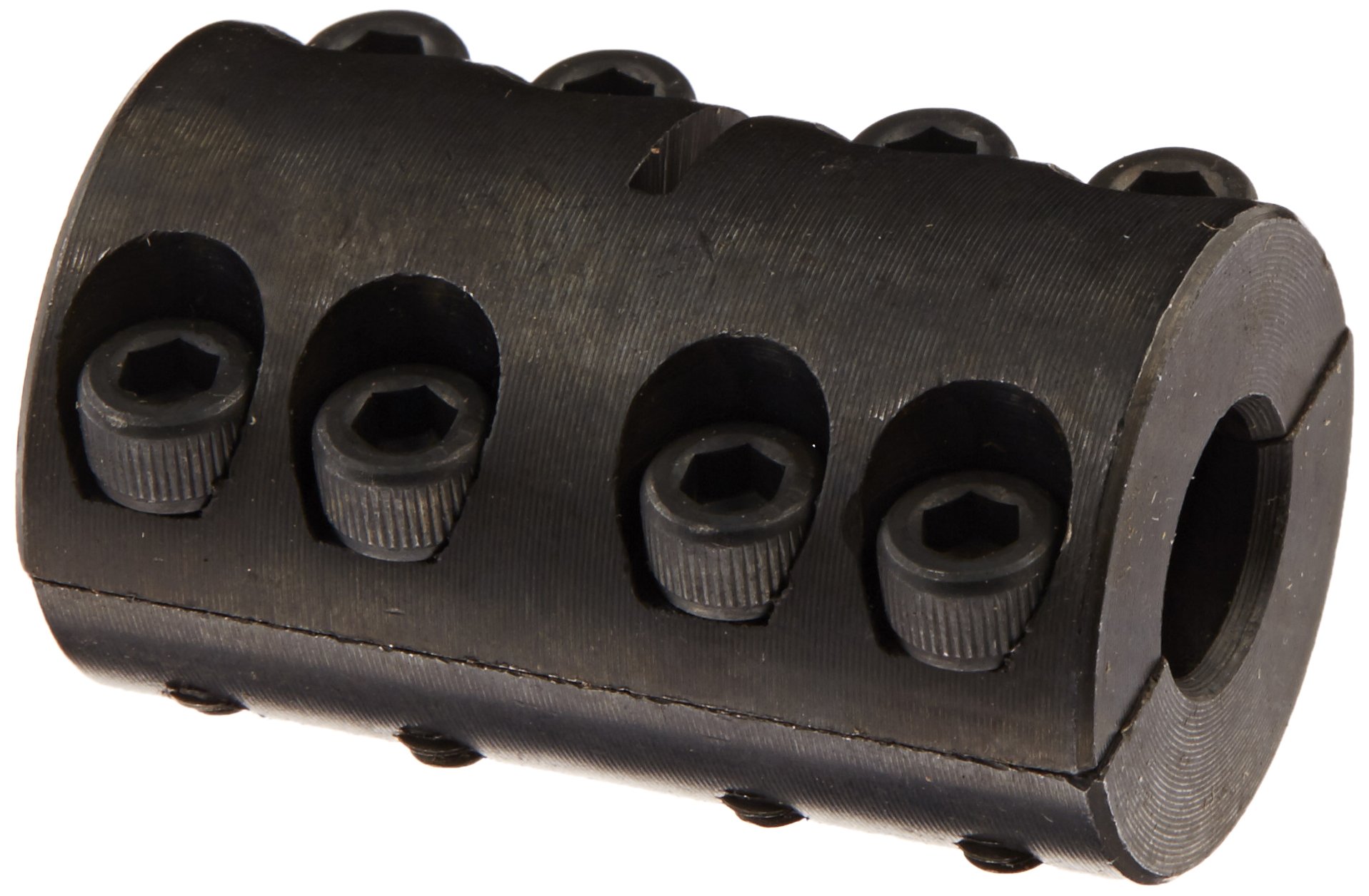 Climax Part 2ISCC-037-037 Mild Steel, Black Oxide Plating Clamping Coupling, 3/8 inch X 3/8 inch bore, 7/8 inch OD, 1 3/8 inch Length, 6-32 x 3/8 Clamp Screw
