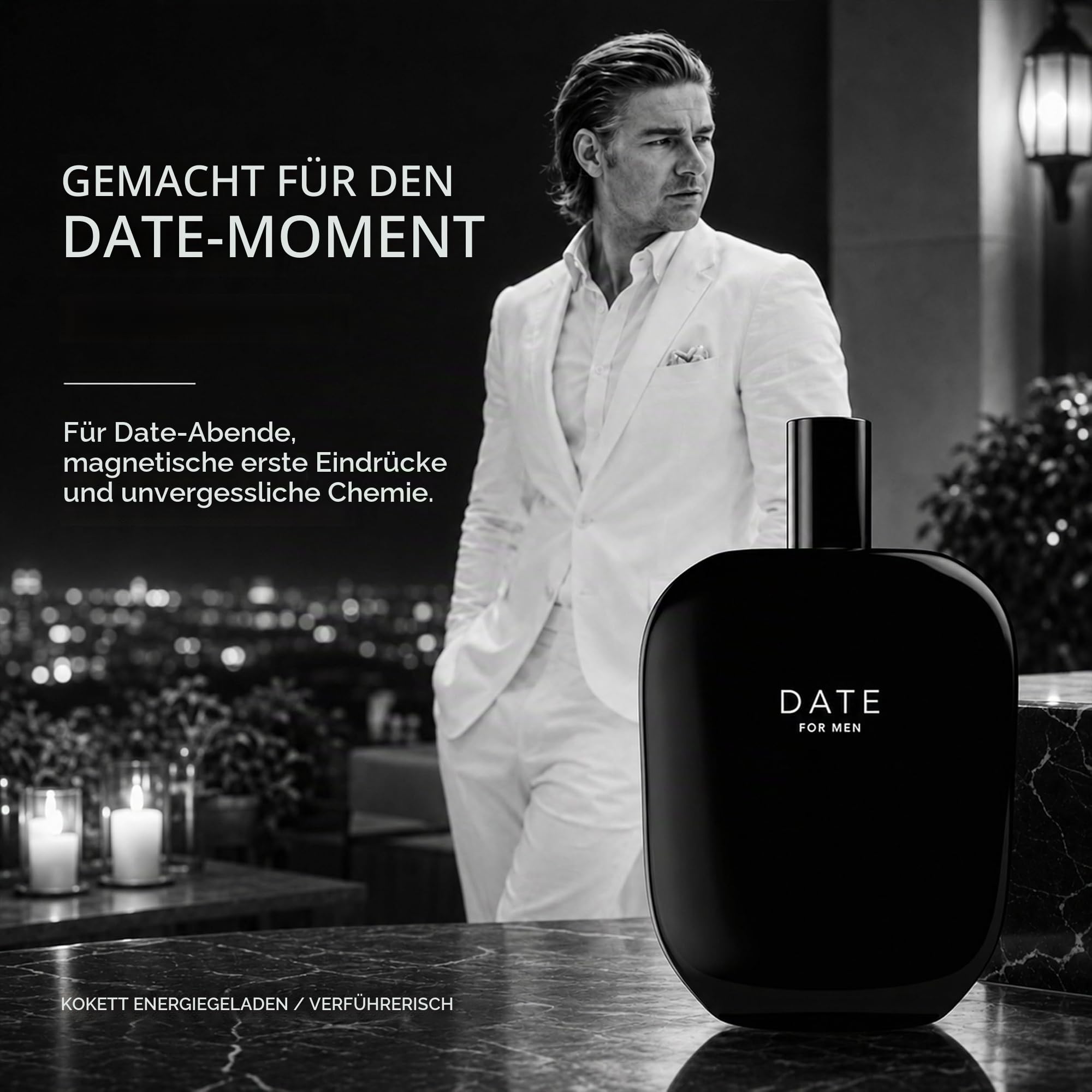 Fragrance One | Jeremy Fragrance DATE for Men | markanter Herrenduft | Fruchtig Orientalisch Frisch | Eau de Parfum für Herren | Intensiv | langanhaltend | Perfekt für ein Date | 100 ml Flasche in Box