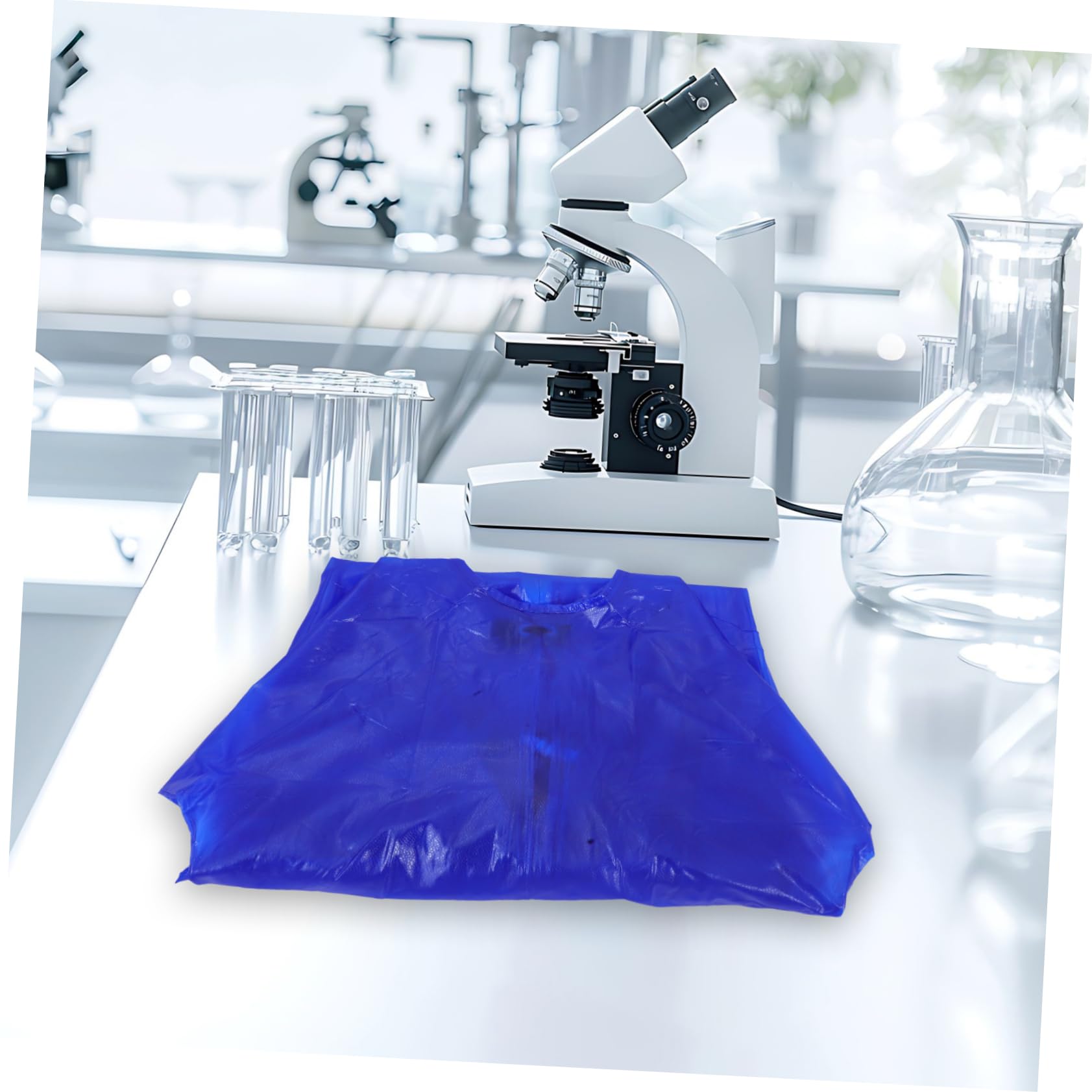 Langarmbluse Unisex-Schutzschürze wasserdichte Arbeitsschürze wasserdichte Industrieschürze dicke Schutzschürze ölbeständige Arbeitskleidung Langarm-Schutzschürze PVC Blue