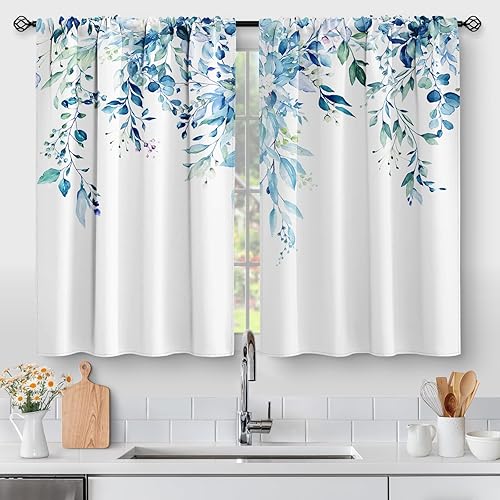 Miniatura 30 de Aimego Cortinas de cocina de madera con margaritas y flores – Cortinas de madera rústicas, retro, floral, granja, primavera, mariposa, planta,