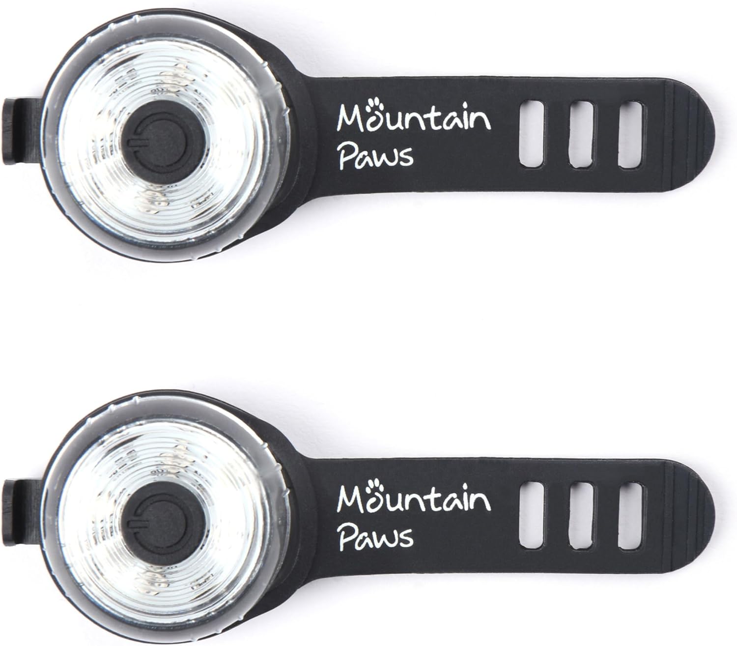 Mountain Paws Dog Collar Safety Light, 4 Colour Modes & Flash Mode (2-Pack)