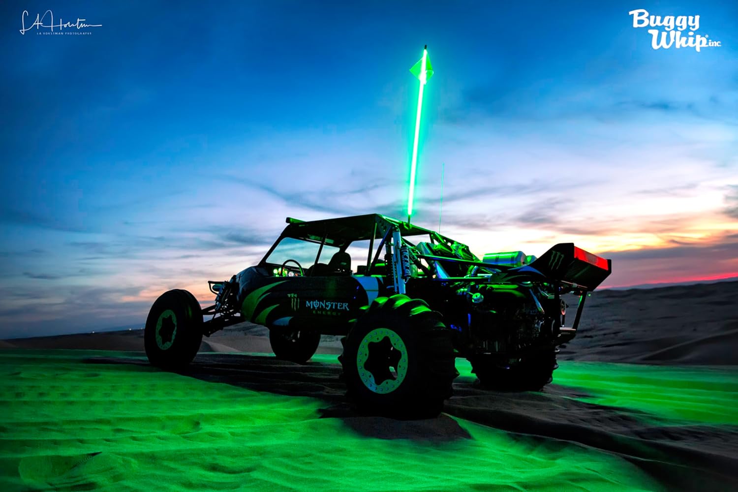 Buggy Whip USA Super Bright Quick Release LED Whips - Industrial Strength, Made in The US - for UTV, ATV, SXS, Polaris, Can Am, Trucks, Mining, Construction, Safety Vehicles (Blue, 4FT)