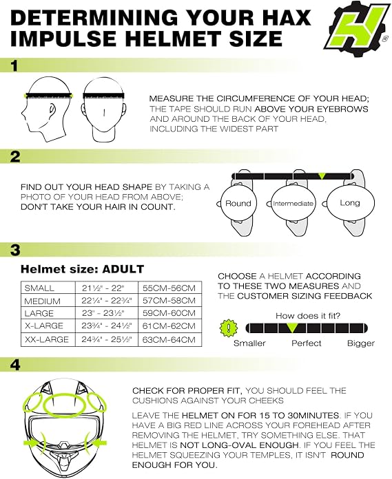 HAX Full Face Motorcycle DOT Approved Helmet with Dual Rear Wing and Pinlock Ready - Lightweight and Durable Motorbike Street Bike Helmet for Adults (Impulse Devour Black,S)