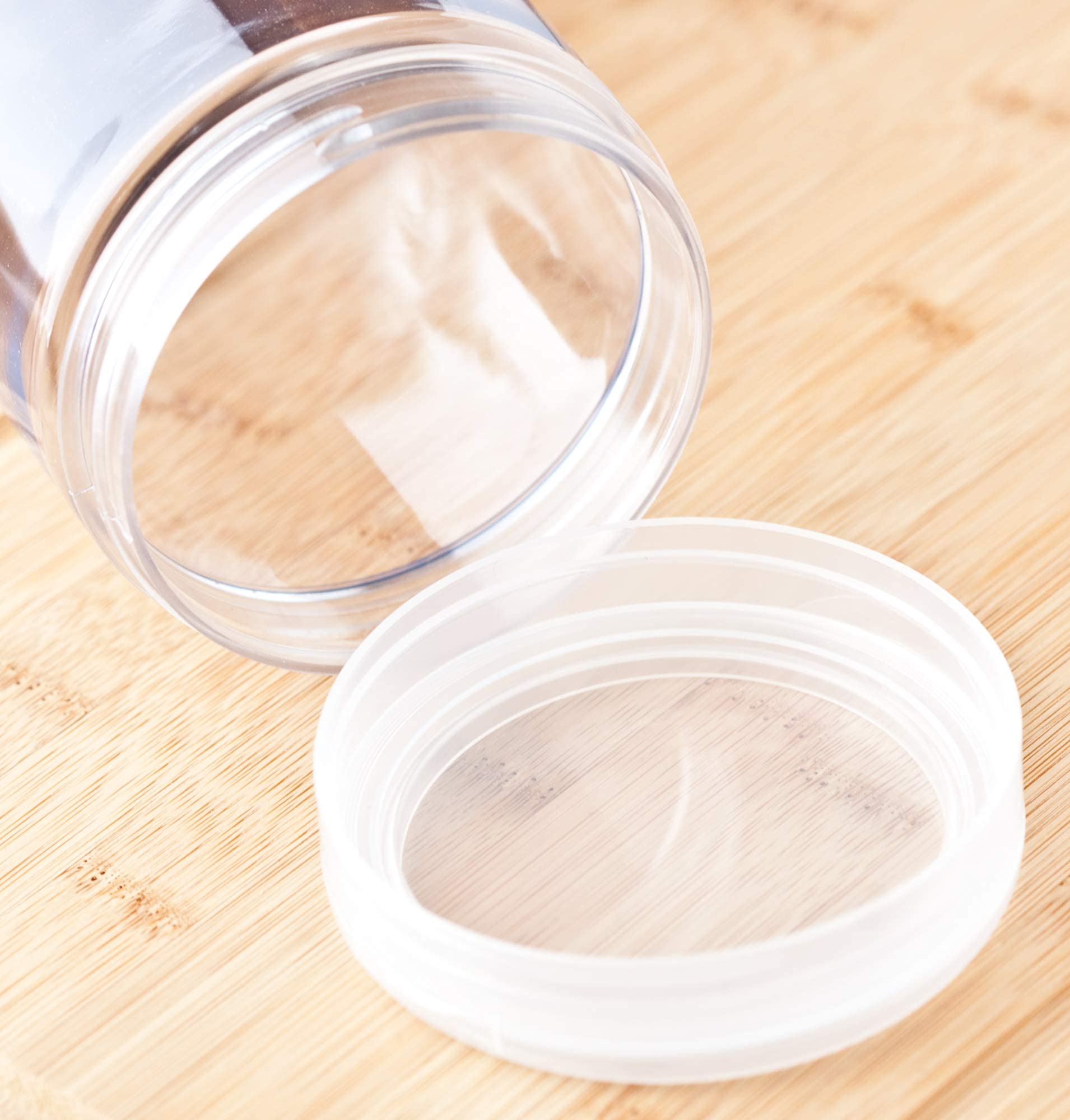 12 Klare PET-Behälter Mit Deckel – 227 Ml, BPA-frei, Flaches Profil – Inkl. Spatel & Etiketten