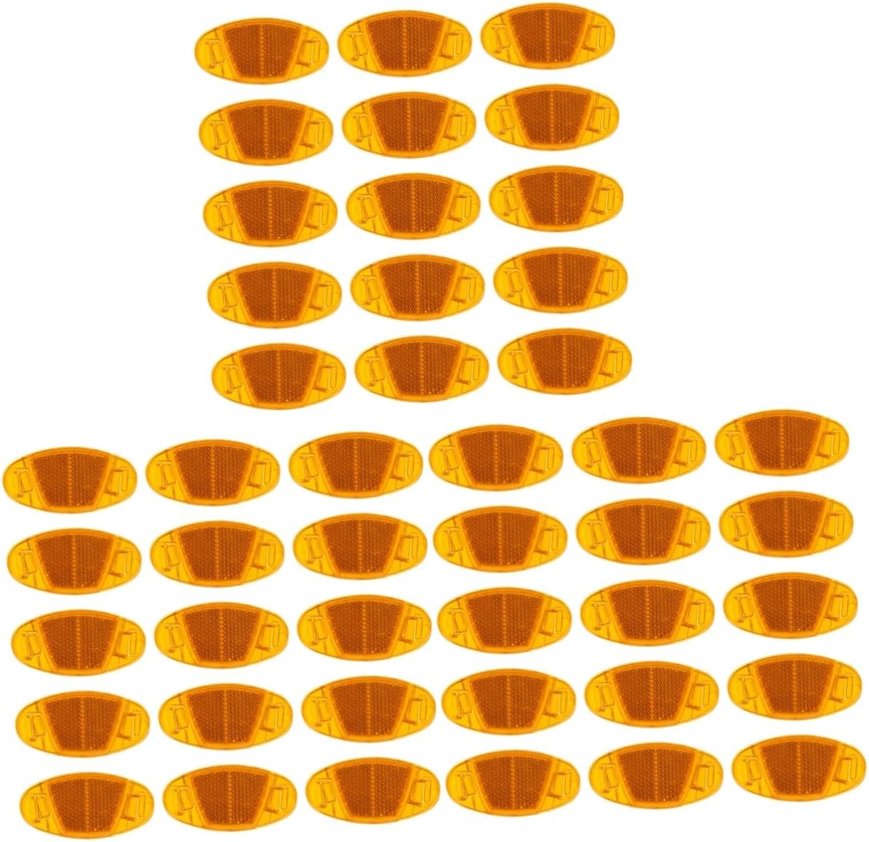 POPETPOP 48pcs Bike Reflector Safety Warning Reflective Wheel Rim Reflectors for Enhanced Visibility During Night Riding Easy to Install Yellow